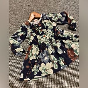 Autumn Corduroy Flower Dress 3T